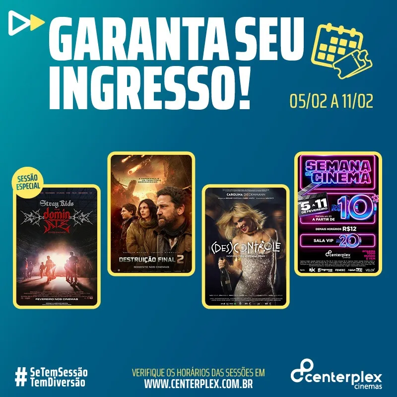 Cinema a R$10 e estreia de “Destruição Final 2” no Centerplex Barretos